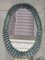 Mid-Century Style Oval Wall Mirror in Murano Glass and Brass, 2000s 8