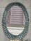 Mid-Century Style Oval Wall Mirror in Murano Glass and Brass, 2000s, Image 8