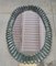 Mid-Century Style Oval Wall Mirror in Murano Glass and Brass, 2000s 1