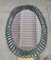 Mid-Century Style Oval Wall Mirror in Murano Glass and Brass, 2000s, Image 1