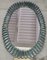 Mid-Century Style Oval Wall Mirror in Murano Glass and Brass, 2000s 5