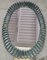 Mid-Century Style Oval Wall Mirror in Murano Glass and Brass, 2000s, Image 5