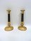 Brown and Patinated Bronze Candlesticks, Set of 2 1