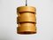 Round Plywood Lamella Pendant Lamp from Zicoli 16