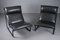 Large Model 2001 Lounge Chairs in Black Leather by Bruce Hannah and Andrew Ivar Morrison for Knoll International, 1970s, Set of 2 8
