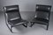 Large Model 2001 Lounge Chairs in Black Leather by Bruce Hannah and Andrew Ivar Morrison for Knoll International, 1970s, Set of 2, Image 8