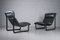 Large Model 2001 Lounge Chairs in Black Leather by Bruce Hannah and Andrew Ivar Morrison for Knoll International, 1970s, Set of 2 7