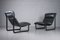 Large Model 2001 Lounge Chairs in Black Leather by Bruce Hannah and Andrew Ivar Morrison for Knoll International, 1970s, Set of 2, Image 7