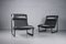 Large Model 2001 Lounge Chairs in Black Leather by Bruce Hannah and Andrew Ivar Morrison for Knoll International, 1970s, Set of 2 3