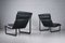 Large Model 2001 Lounge Chairs in Black Leather by Bruce Hannah and Andrew Ivar Morrison for Knoll International, 1970s, Set of 2 6