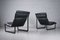 Sillones modelo 2001 grandes de cuero negro de Bruce Hannah and Andrew Ivar Morrison para Knoll International, años 70. Juego de 2, Imagen 6