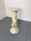 Vintage Spanish Alabaster Pedestal Column with Original Vase, 1970s, Set of 2, Image 12
