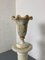Vintage Spanish Alabaster Pedestal Column with Original Vase, 1970s, Set of 2, Image 14