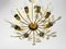 Small Mid-Century Brass Sputnik Ceiling Lamp with 8 Arms from Vereinigte Werkstätten, 1950s, Image 17