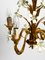 Lámpara de araña pequeña de metal bañado en oro de cuatro brazos, años 60, Imagen 8