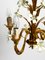 Small 4-Arm Gold-Plated Metal Chandelier, 1960s 8