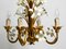 Lámpara de araña pequeña de metal bañado en oro de cuatro brazos, años 60, Imagen 10