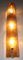 Lámpara de techo o pared italiana de cristal de Murano y latón dorado, años 50, Imagen 10