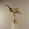 Brass Ceiling Lamp with Putto, France, 1910s, Image 13