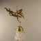 Brass Ceiling Lamp with Putto, France, 1910s, Image 11