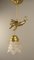 Brass Ceiling Lamp with Putto, France, 1910s, Image 2