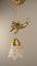 Lámpara de techo de latón con Putto, Francia, años 10, Imagen 2