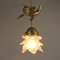 Brass Ceiling Lamp with Putto, France, 1910s 10