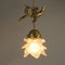 Brass Ceiling Lamp with Putto, France, 1910s, Image 10