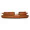 Leather Corner Sofa in Brown Camel from Koinor Avanti 11