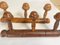 French Faux Bamboo Carved Coat & Hat Racks, France, 1920 Set of 2 7