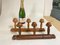 French Faux Bamboo Carved Coat & Hat Racks, France, 1920 Set of 2 2