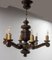 Renaissance Spanish Oak Ceiling Lustre Lamps, 1960s 2
