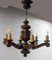 Renaissance Spanish Oak Ceiling Lustre Lamps, 1960s, Image 2