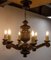 Renaissance Spanish Oak Ceiling Lustre Lamps, 1960s 4