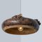 Black and Brown Ceramic Pendant Light, Denmark, 1970s 10