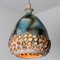 Green Blue Ceramic Pendant Light, Denmark, 1970s, Image 17