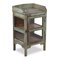 Glazed Bedside Table in Patinated Wood 1