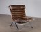 Ari Easy Chair in Brown Leather attributed to Arne Norell, Sweden, 1970s 4