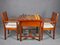 Vintage Chess Table with Chairs, Set of 3 3