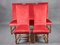 Red Dining Chairs, Set of 5 1