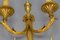 Large Neoclassical Style Bronze Double Arm Wall Sconce, 1970s 8