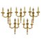 Large Neoclassical Style Bronze Double Arm Wall Sconce, 1970s, Image 1
