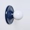 Mid-Century Italian Light Ball Sconce in Blue Metal by Achille Castiglioni for Flos, 1970s 3