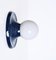 Mid-Century Italian Light Ball Sconce in Blue Metal by Achille Castiglioni for Flos, 1970s 2