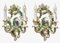 Italian Porcelain Sconces with Floral Decoration, 1950, Set of 2 2