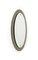 Mid-Century Oval Wall Mirror with Bronzed Frame from Cristal Arte, Italy, 1960s 5