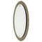 Mid-Century Oval Wall Mirror with Bronzed Frame from Cristal Arte, Italy, 1960s, Image 1