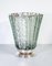 Vase aus mundgeblasenem Glas & Silber, 1920er 1