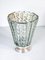 Vase aus mundgeblasenem Glas & Silber, 1920er 3
