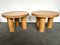 French Solid Elm Wood Side Tables, 1960s, Set of 2 6